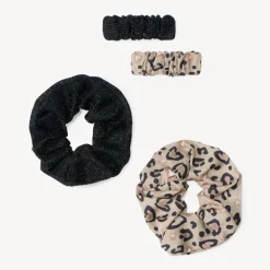 Set van 2 fantasie haarspeldjes en 2 fantasie scrunchies meisjes