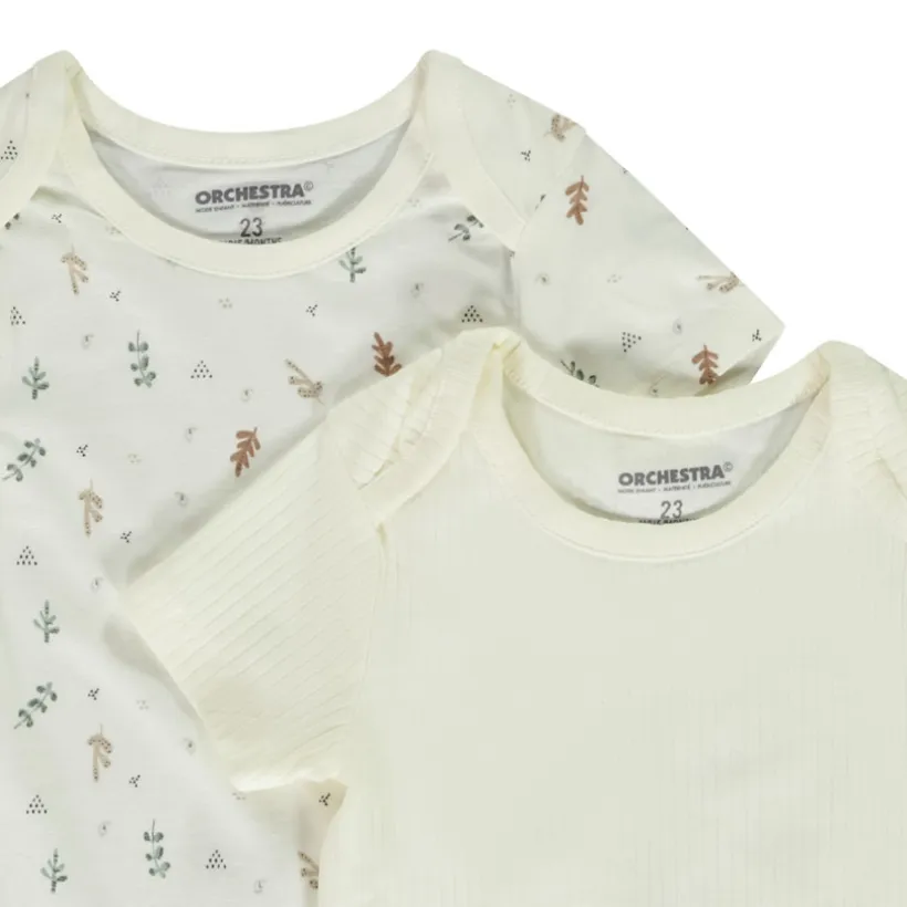 Set van 5 fantasie korte mouwen bodies voor baby