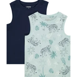 Set van 2 fantasie mouwloze shirts jongens