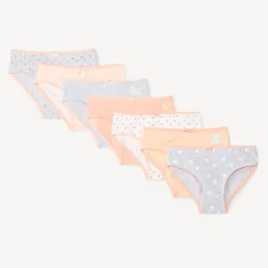 Set van 7 fantasieonderbroeken met strikje meisjes