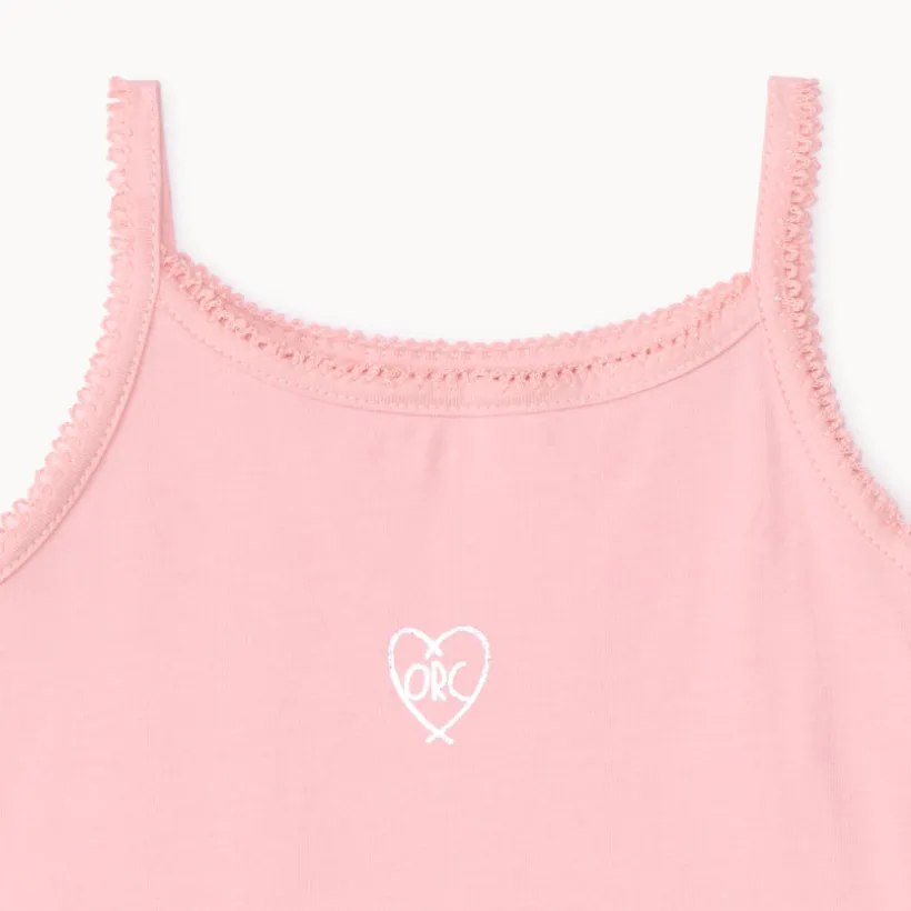 Set van 3 fantasieonderhemden mouwloos voor meisjes in jersey met fijne bretels en ronde halslijn
