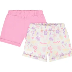 Set van 2 fantasie shorts met elastische taille meisjes