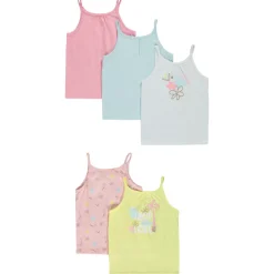 Set van 5 fantasie tanktops voor baby meisje