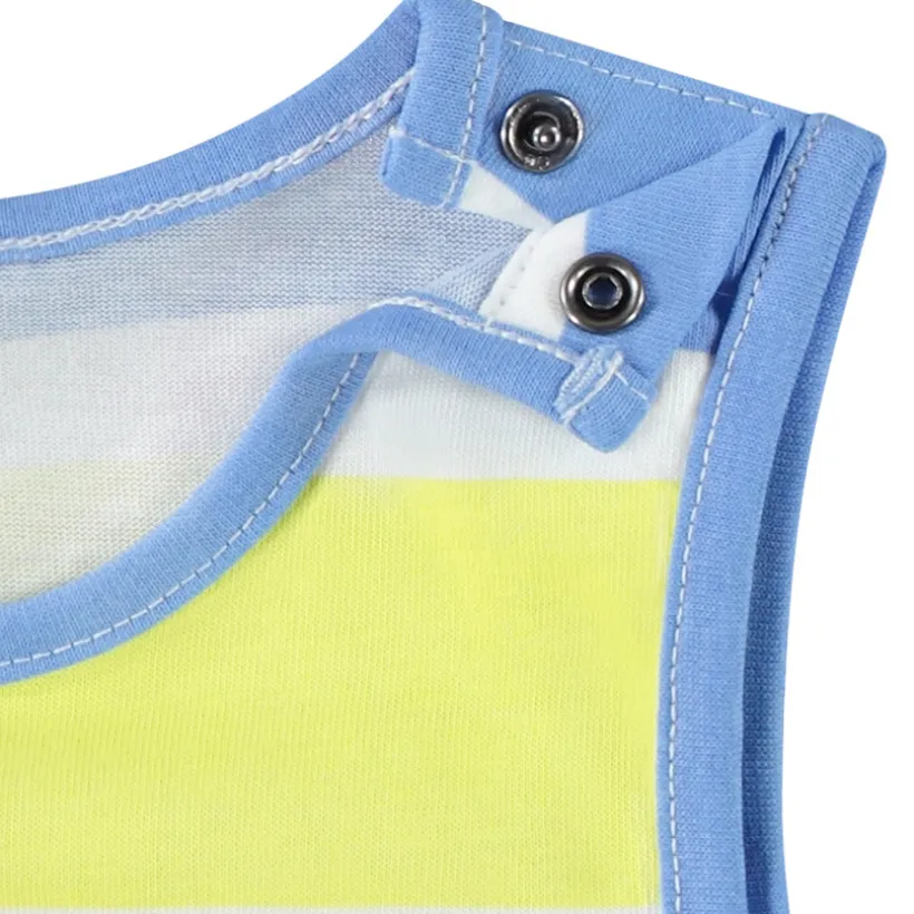 Set van 2 fantasietops in jersey slub voor babyjongens