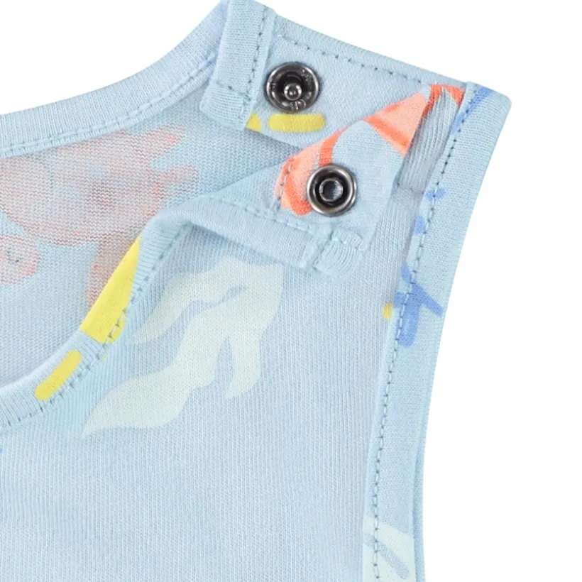 Set van 2 fantasietops in jersey slub voor babyjongens