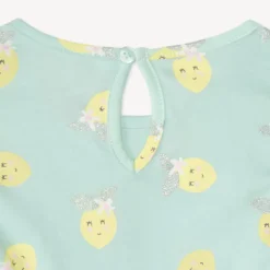 Set van fantasiet-shirts met korte mouwen voor meisjesbaby.