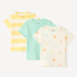 Set van 3 fantasiet-shirts met korte mouwen jongens.