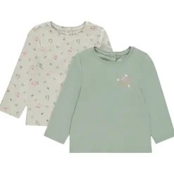 Set van 2 fantasiet-shirts met lange mouwen meisjes