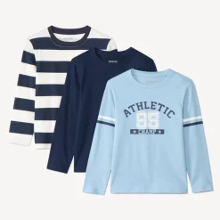 Set van 3 fantasiet-shirts met lange mouwen jongens