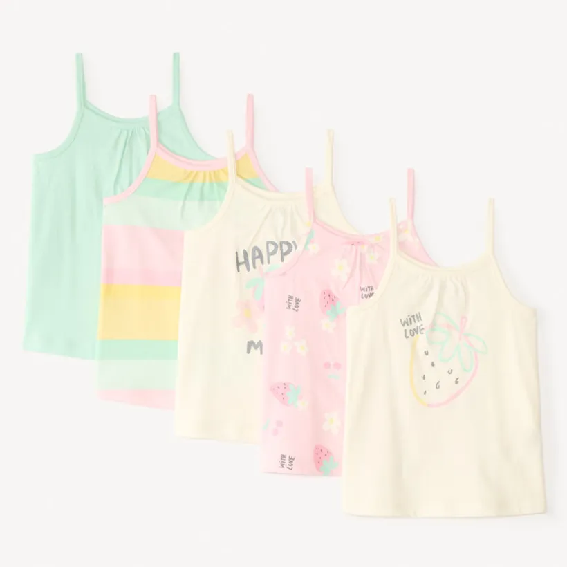 Set van 5 felle tanktops voor meisjesbaby's