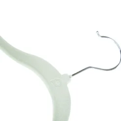 Set van 6 fluwelen kleerhangers groen