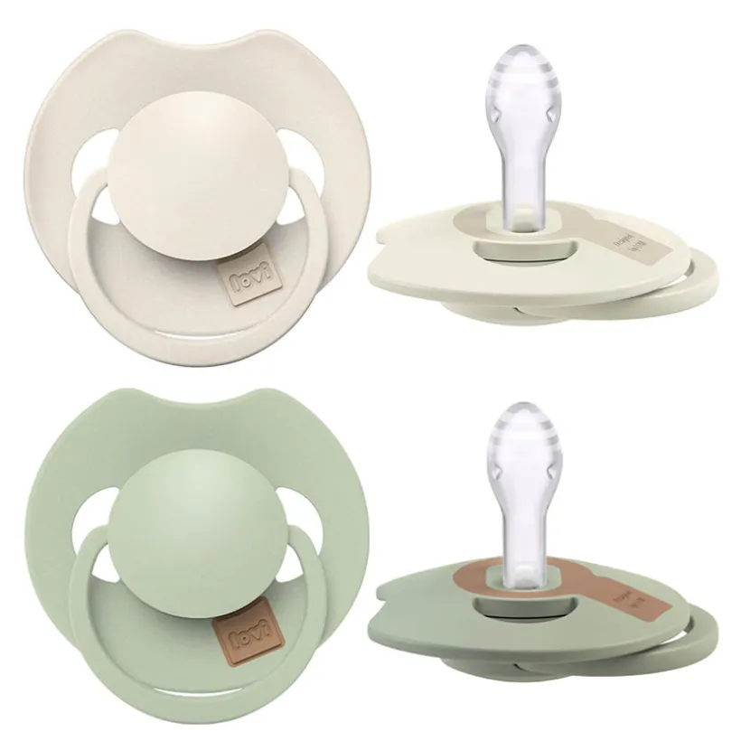 Set van 2 Fopspenen dynamique 0/6M Prime Kokosnoot/Pistache