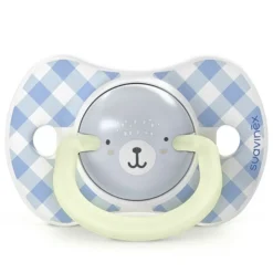 Set van 2 fopspenen 0-6m Dag & Nacht Blauw