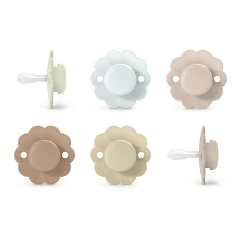 Set van 2 fopspenen 0/6m omkeerbaar SXPRO Wonder Soft Groen/Beige