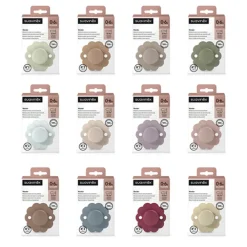 Set van 2 fopspenen 0/6m omkeerbaar SXPRO Wonder Soft Groen/Beige