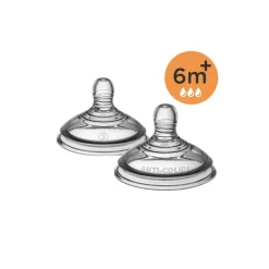 Set van 2 geavanceerde anti-koliek fopspenen 6m+ met snelle doorstroming