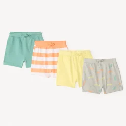 Set van 4 gebreide bermuda's voor baby jongens.