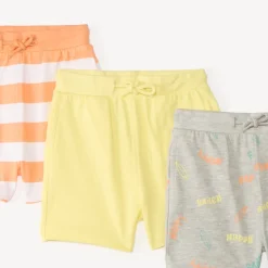Set van 4 gebreide bermuda's voor baby jongens.