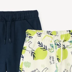 Set van 2 gebreide flashy bermuda's voor babyjongen