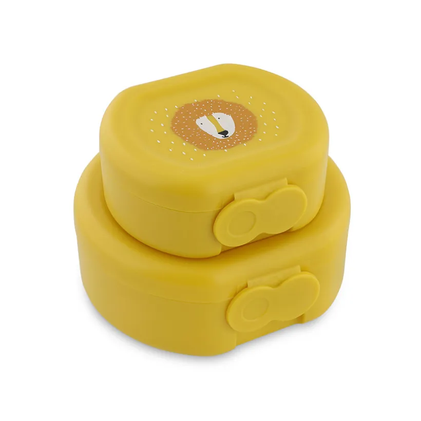 Set van 2 gele nestbare lunchboxen Mr. Lion