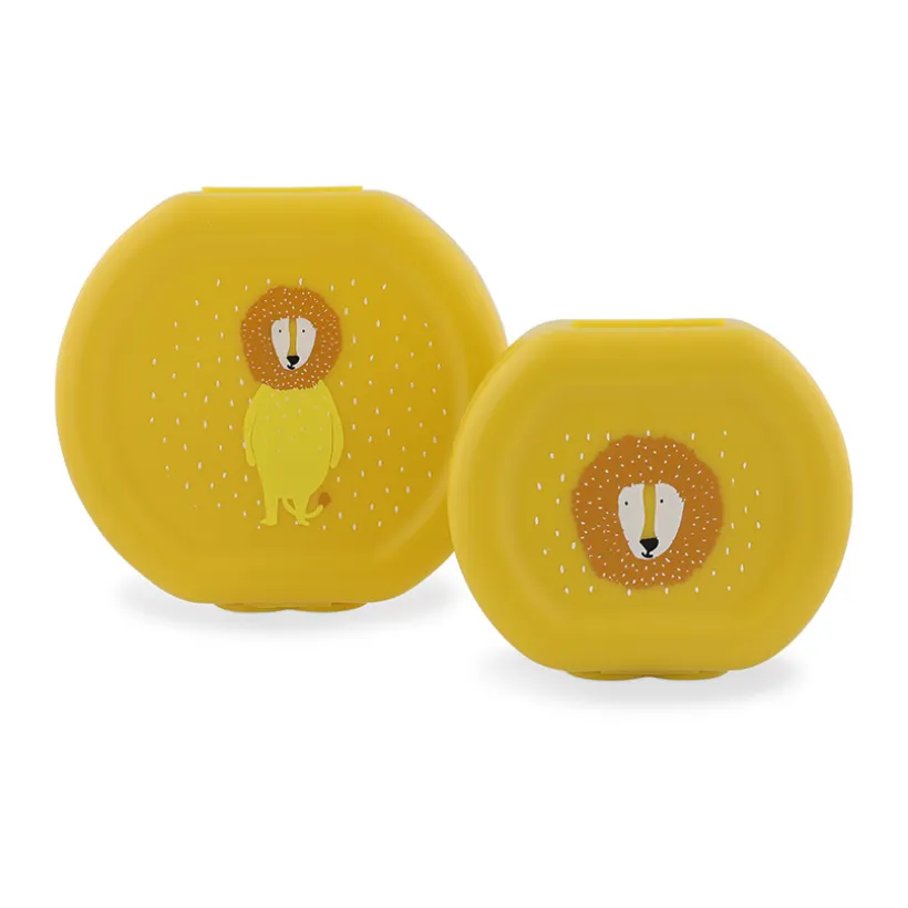 Set van 2 gele nestbare lunchboxen Mr. Lion