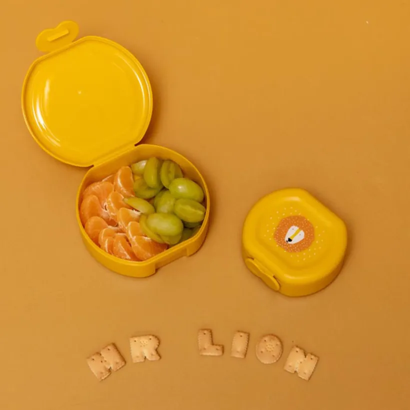 Set van 2 gele nestbare lunchboxen Mr. Lion