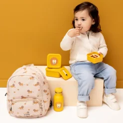 Set van 3 gele nestbare lunchboxen Mr. Lion