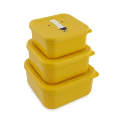 Set van 3 gele nestbare lunchboxen Mr. Lion