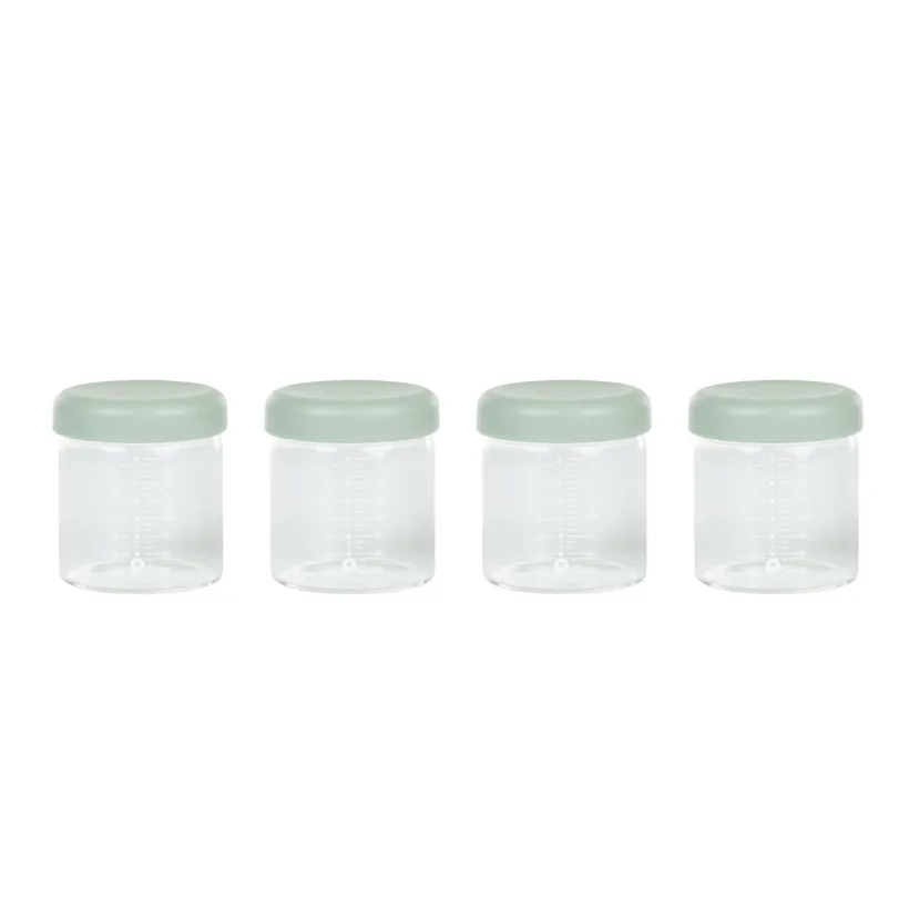 Set van 4 glazen bewaarpotten - 220 ml