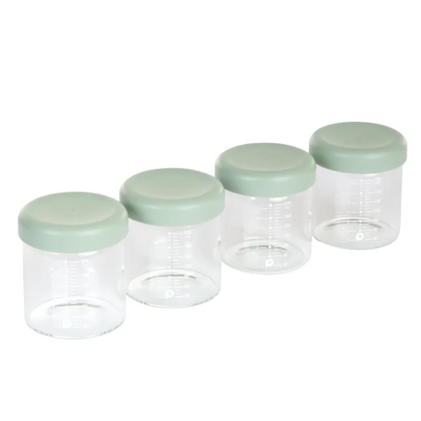 Set van 4 glazen bewaarpotten - 220 ml