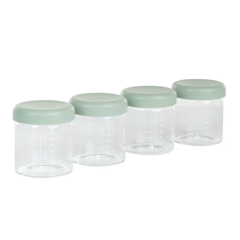 Set van 4 glazen bewaarpotten - 220 ml