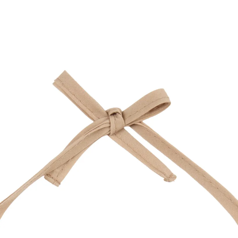 Set van 7 grote slabbetjes - Beige