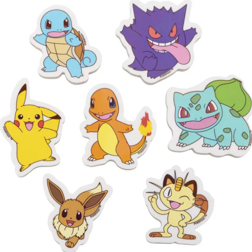 Set van 7 gummetjes Pokémon