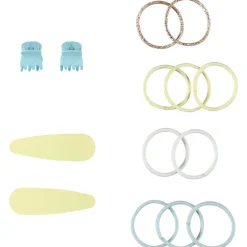 Set van 4 haarspeldjes + 10 elastiekjes meisjes