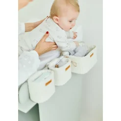 Set van 3 hangmanden om te bevestigen Teddy ecru