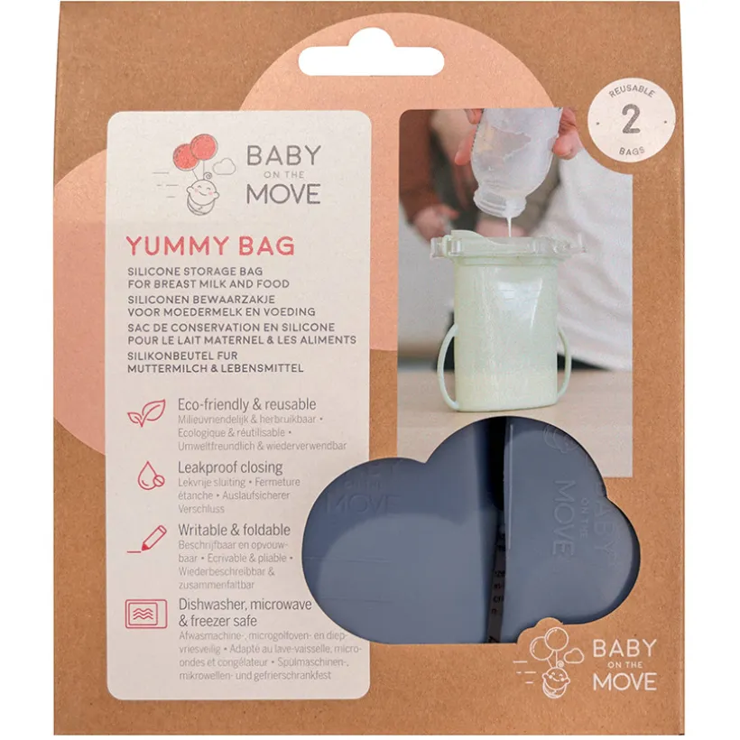 Set van 2 Herbruikbaar Bewaarzakken Yummy Bag 230ML Denim