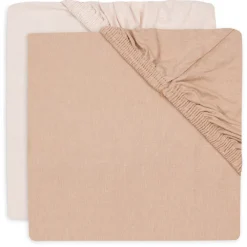 Set van 2 hoeslakens bed 60x120cm Blush/Wild Rose