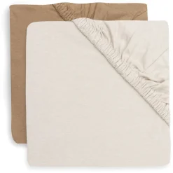 Set van 2 hoeslakens bed 70x140cm Hazel/Oatmeal