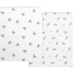 Set van 2 hoeslakens voor de Next2Me Forever Bamboo Greenery
