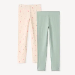 Set van 2 jersey leggings meisjes