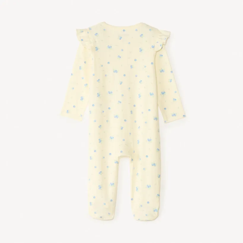 Set van 2 jersey slaapzakken met rits aan de voorkant, motief van bosbessen voor babymeisjes.