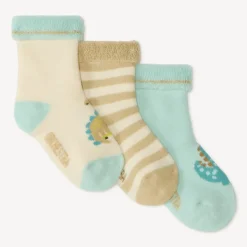 Set van 3 jongens baby sokken met boucles
