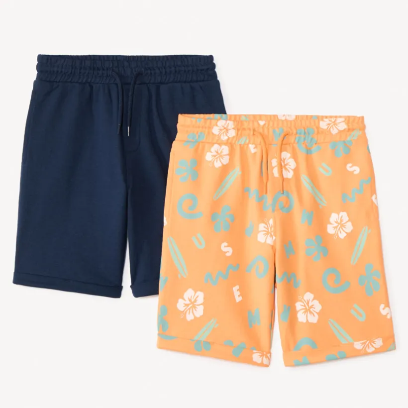 Set van 2 jongens bermuda's van fantasie fleece
