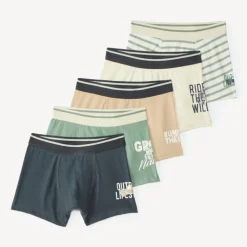 Set van 5 jongensboxers met autothema