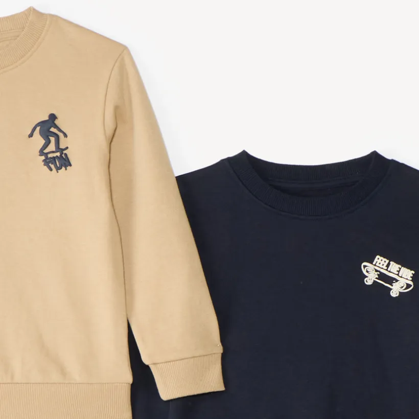 Set van 2 jongens joggingsets van fleece