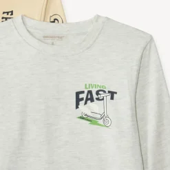 Set van 5 jongens shirts met lange mouwen met een fantasieprint