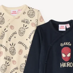Set van 2 jongens slaapzakken in sherpa met Spider-Man Marvel motief (afwerkingen verschillen per leeftijd)