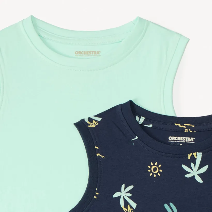 Set van 2 jongens tanktops met leuke prints