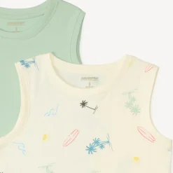 Set van 2 jongens tanktops met leuke prints