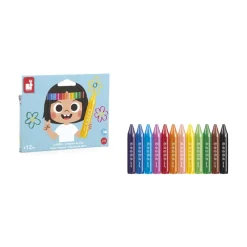 Set van 12 Jumbo waskrijtjes om te kleuren